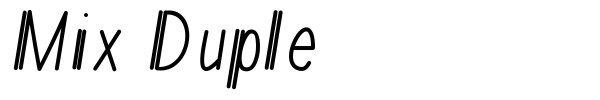Mix Duple font