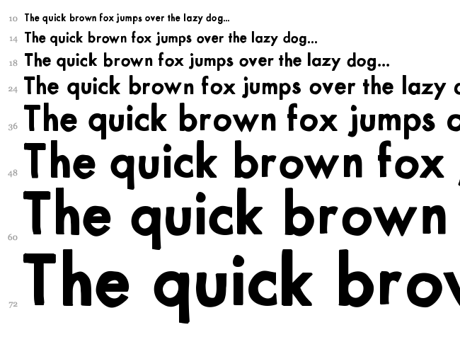 Mix Modern font waterfall