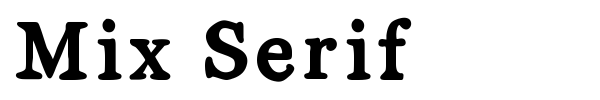 Mix Serif font