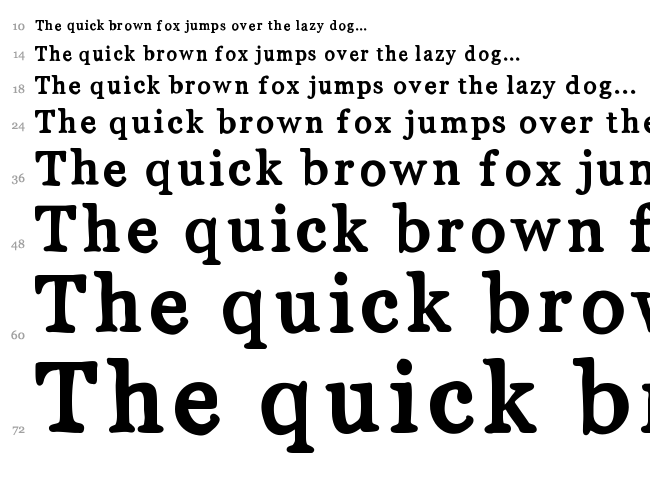 Mix Serif font waterfall