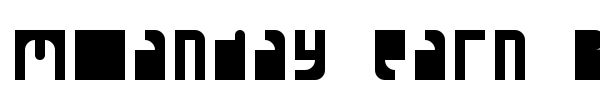 Moanday earn Bored font preview