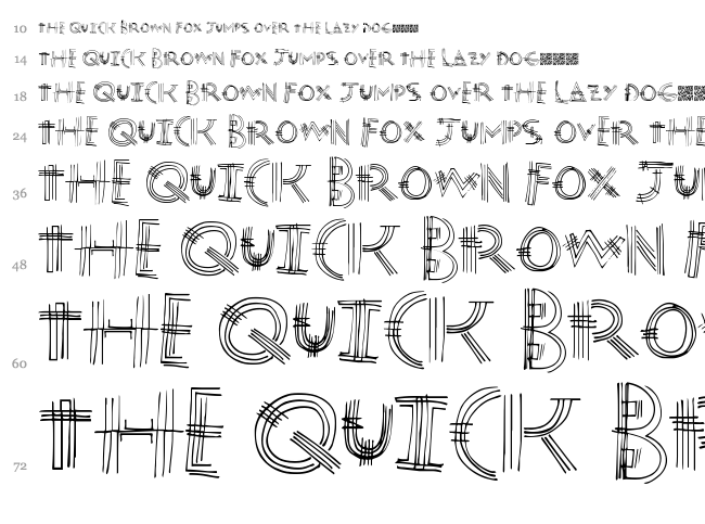 Moden Post font waterfall