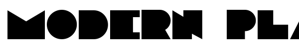 Modern Plate font