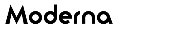 Moderna font