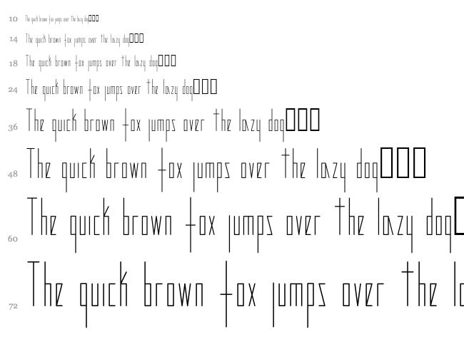 Modes font waterfall