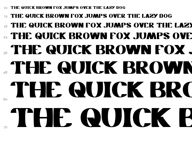 Monochrome font waterfall