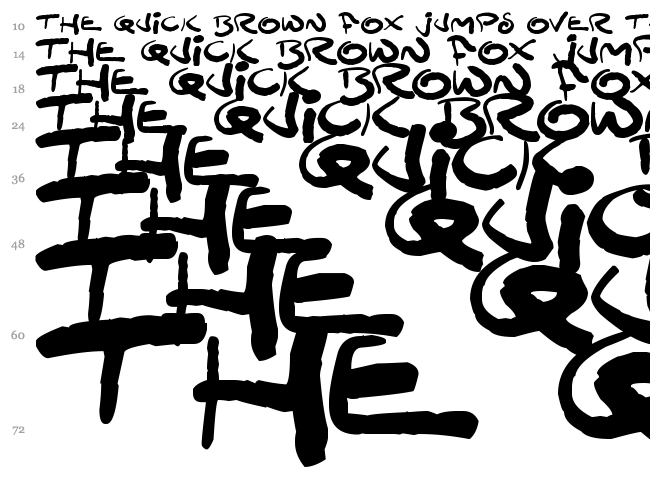 MooMoo font waterfall