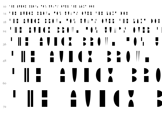 Moonblock font waterfall
