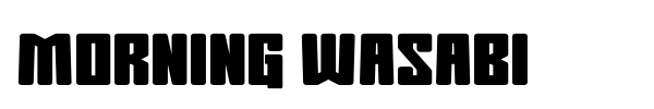 Morning Wasabi font preview
