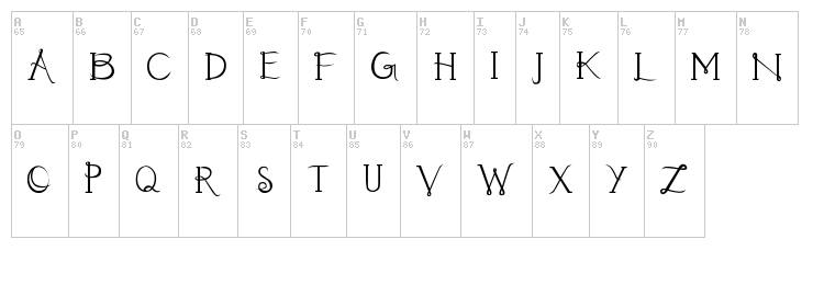 Morton font map