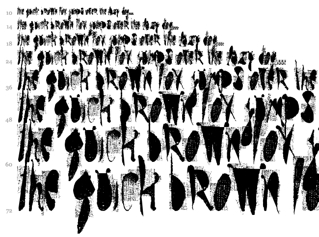 Moskito Screen font waterfall