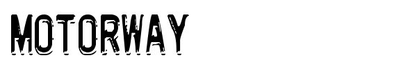 Motorway font
