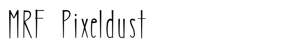 MRF Pixeldust font