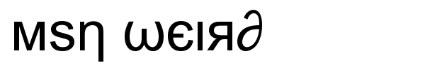 Msn Weird font