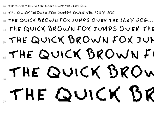 MsPain font waterfall