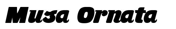 Musa Ornata font