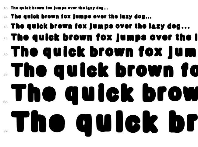 MyBold font waterfall