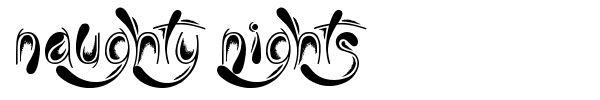 Naughty Nights font