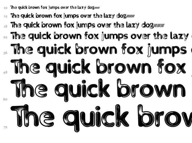 Neon Tech font waterfall