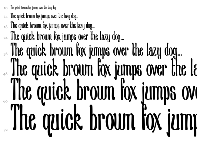 New School Class font waterfall