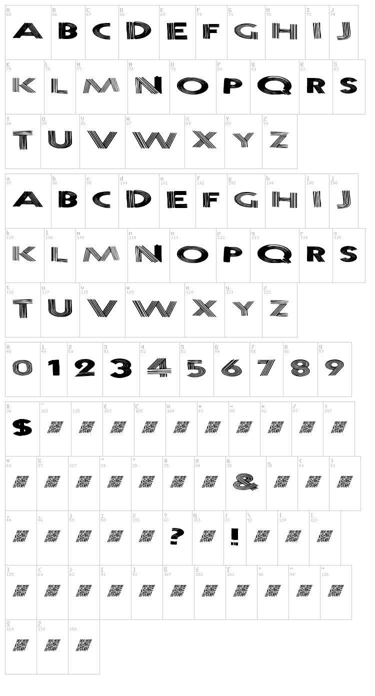 News Worthy font map