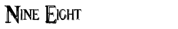 Nine Eight font preview