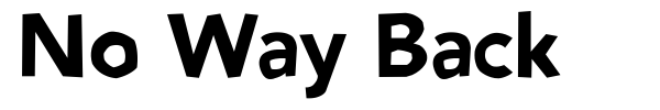 No Way Back font