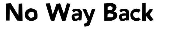 No Way Back font preview