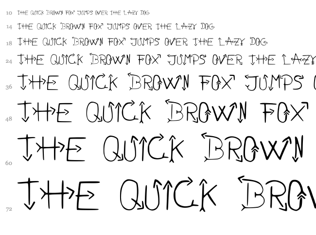 No Name Font font waterfall