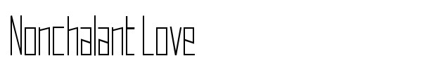 Nonchalant Love font