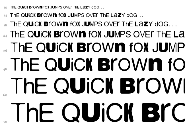 Nordica font waterfall