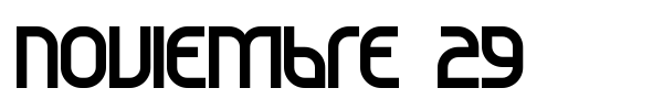 Noviembre 29 font preview