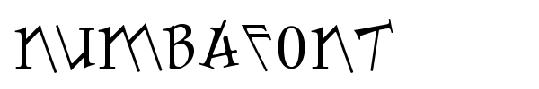 Numbafont font