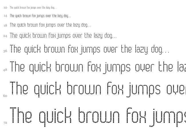 Numbat font waterfall