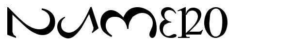 Numero font preview