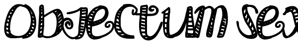 Objectum Sexuality font