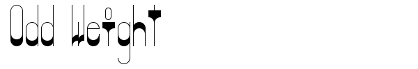Odd Weight font