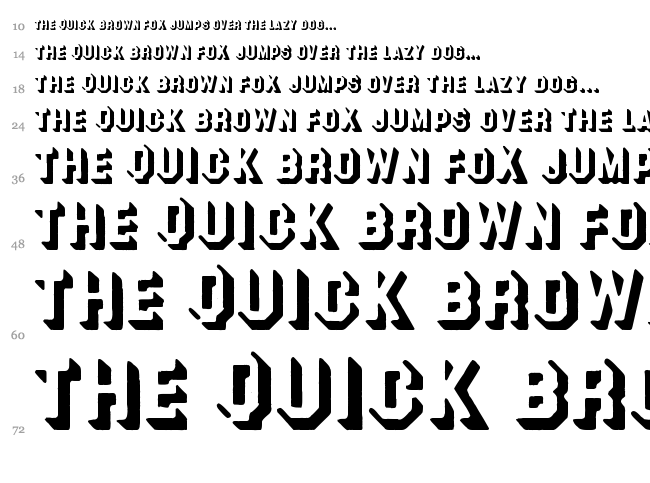 Odeon-Drop font waterfall