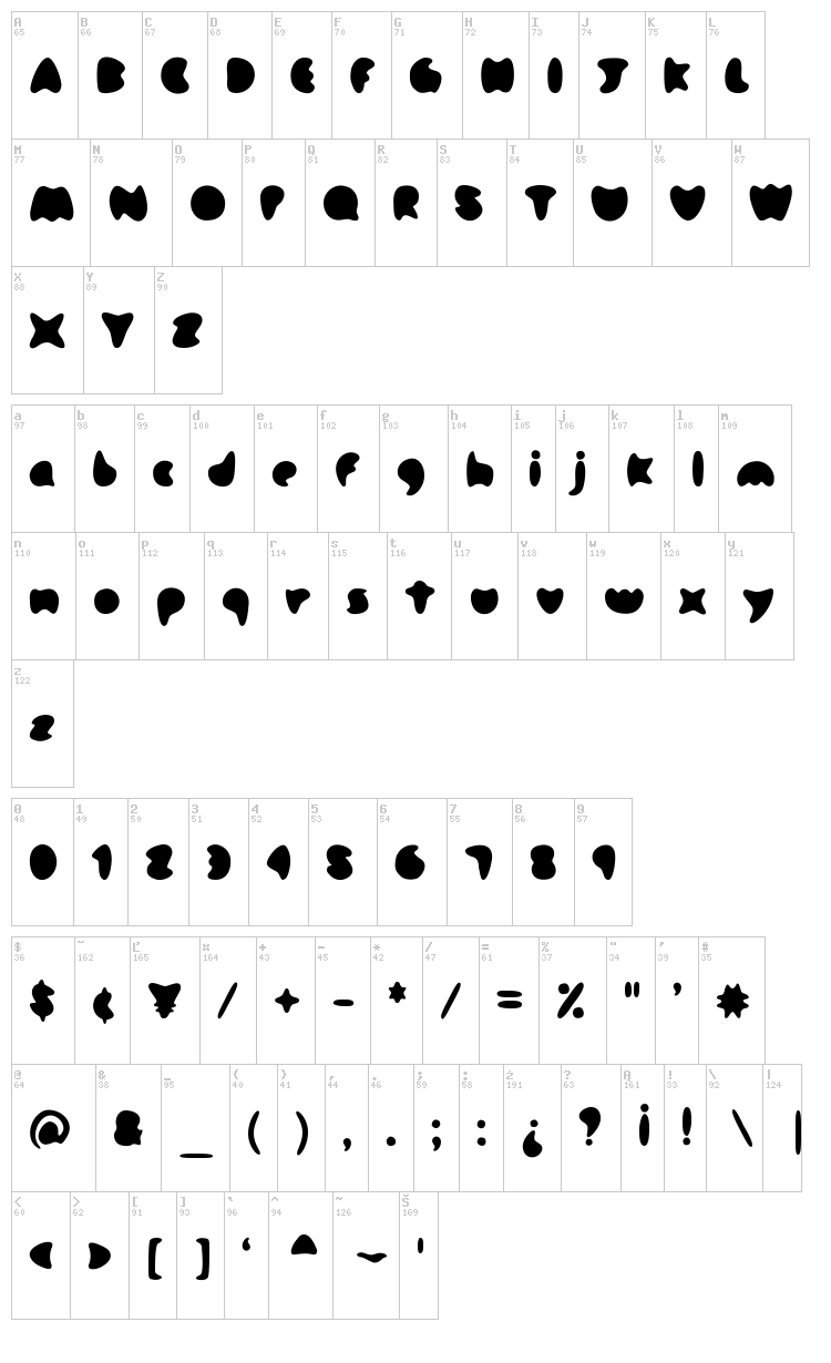 Oh! Mai Mai! font map
