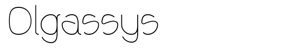 Olgassys font preview