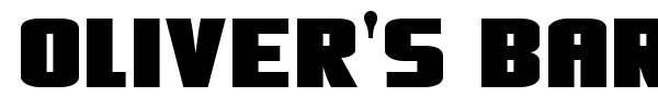 Oliver's Barney font