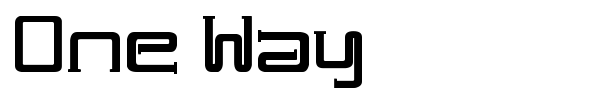 One Way font