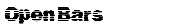 Open Bars font preview