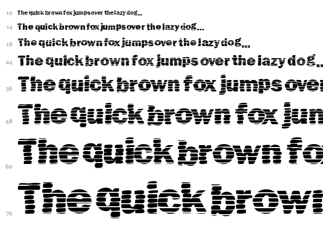 Open Bars font waterfall