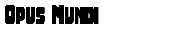 Opus Mundi font preview