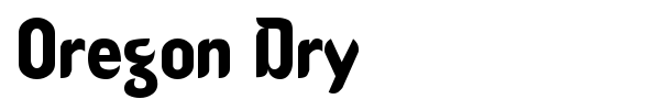 Oregon Dry font preview