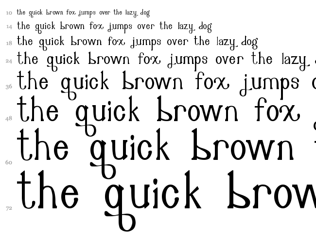 Organic Fruit font waterfall