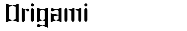 Origami font