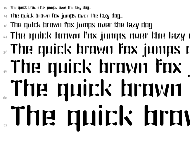 Origami font waterfall