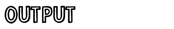 Output font